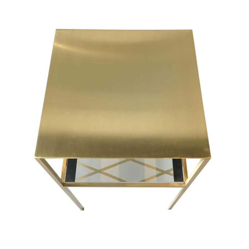 Tabu Square Gold and Brass Coffee Table