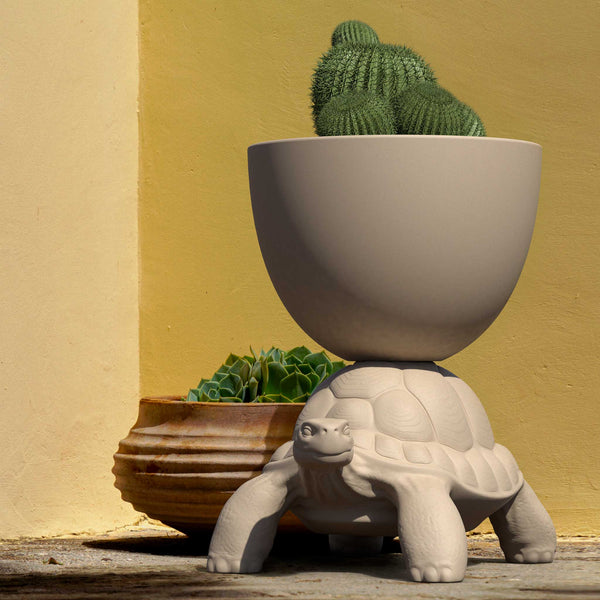 White Turtle Planter/Champagne Cooler