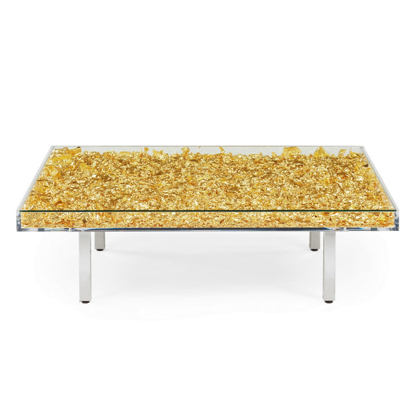 Yves Klein Gold "Monogold" Glass Table